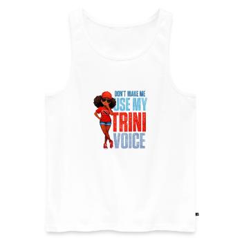 Trinidad and Tobago Trini - Men's Premium Organic Tank Top - white - Front - AI Model Male 178 light (178cm)