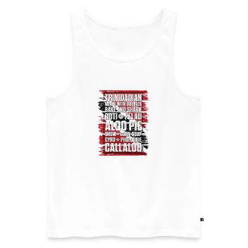 Trinidad and Tobago - Men's Premium Organic Tank Top - white - Front - AI Model Male 178 light (178cm)