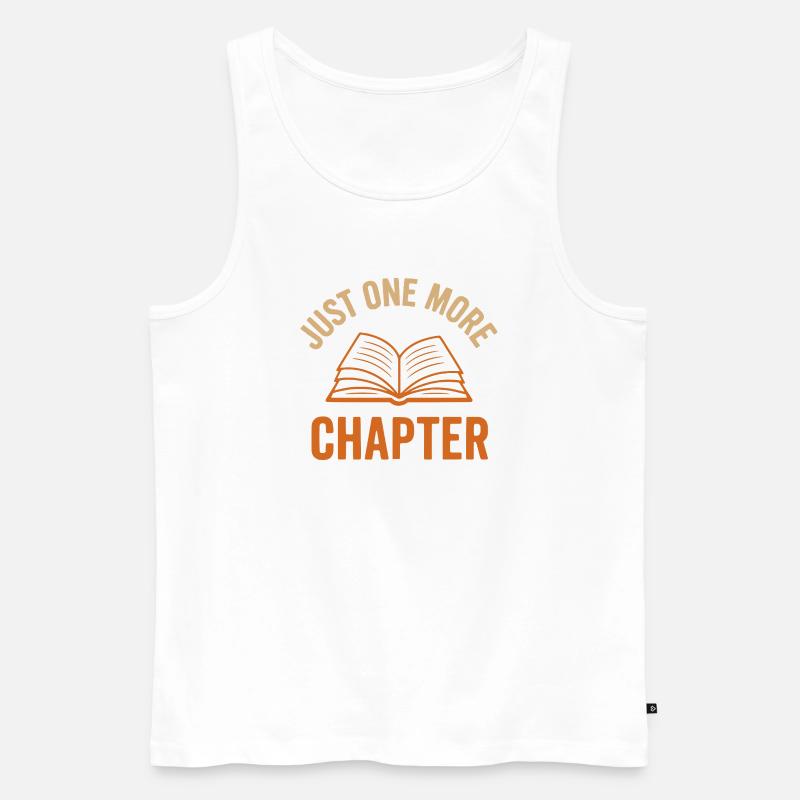Buch-Illustration mit inspirierender Botschaft - Männer Premium Bio Tank Top - Weiß