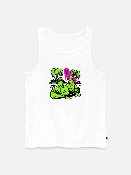 Spuk im Urwald - Männer Premium Bio Tank Top - Weiß