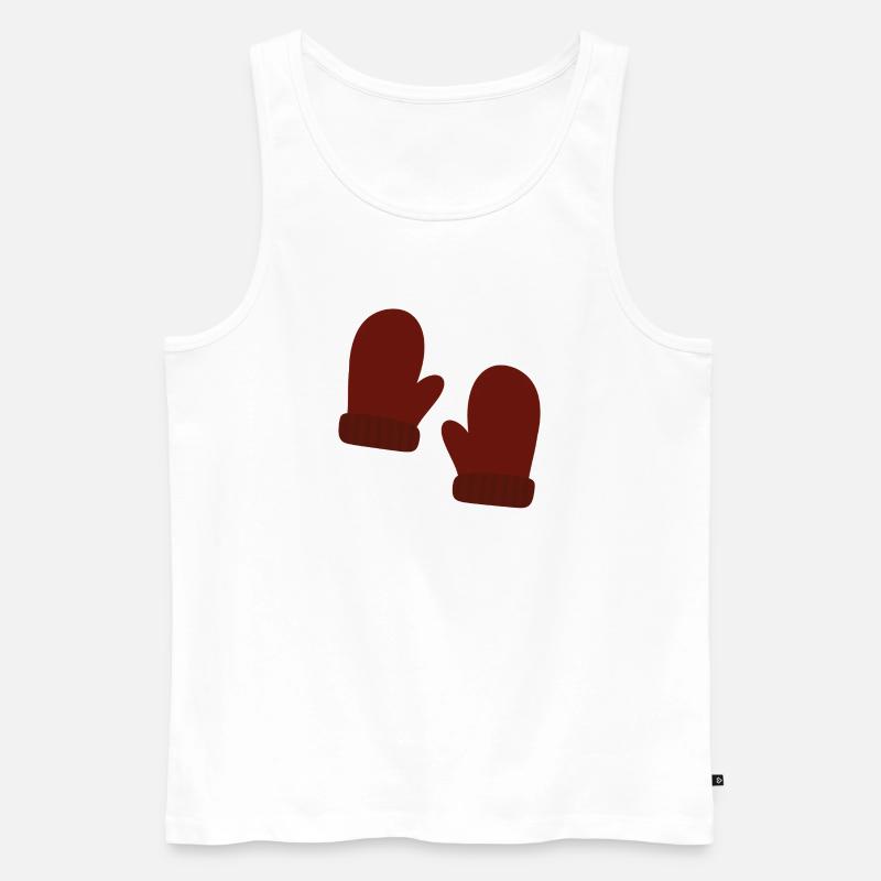 Illustration de mitaines d’hiver confortables - Débardeur bio Premium Homme - blanc