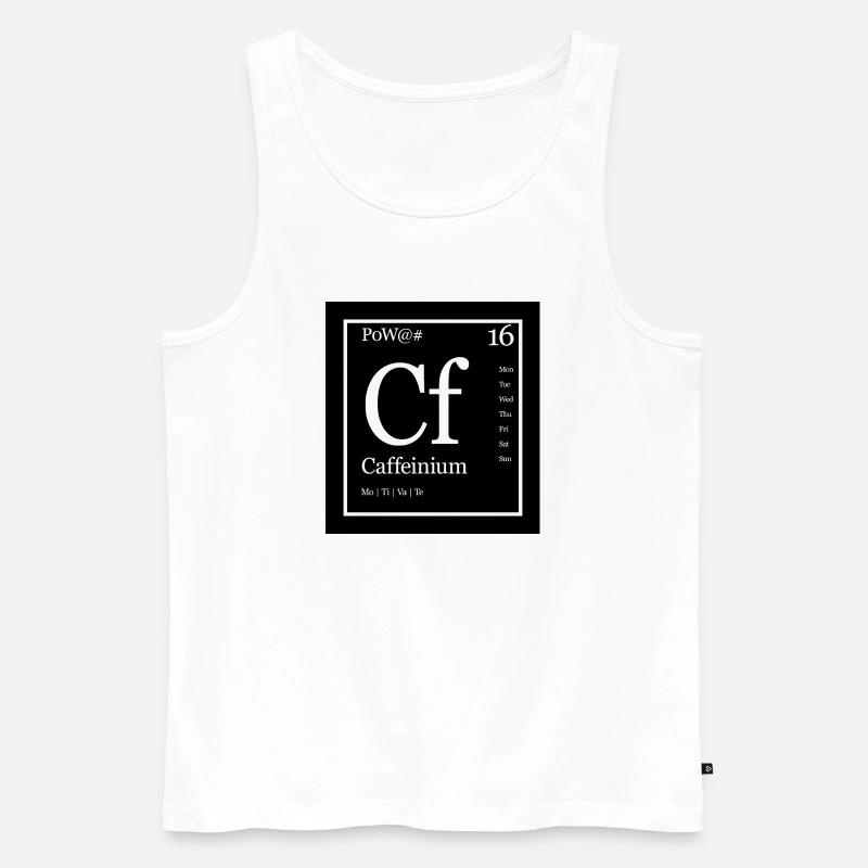 Lustiges Periodensystem Caffeinium Design - Männer Premium Bio Tank Top - Weiß