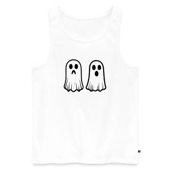 Geister - Männer Premium Bio Tank Top - Weiß - Vorne - Michal (187cm)