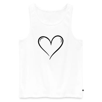 Herz Symbol Illustration - Männer Premium Bio Tank Top - Weiß - Vorne - Michal (187cm)