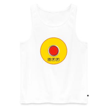 Stopp bei Logorrhoe - Männer Premium Bio Tank Top - Weiß - Vorne - AI Model Male 178 light (178cm)