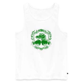 Crocodile Boxing Gloves - Men's Premium Organic Tank Top - white - Front - Michal (187cm)