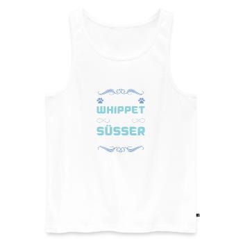 whippet hund spruch - Männer Premium Bio Tank Top - Weiß - Vorne - AI Model Male 178 light (178cm)
