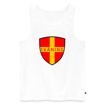 Schonen - Männer Premium Bio Tank Top - Weiß - Vorne - AI Model Male 178 light (178cm)