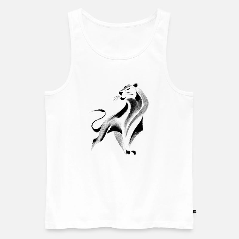 Abstrakter Löwe - Männer Premium Bio Tank Top - Weiß