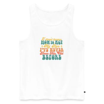 Age is just a number Motivational T-shirt - Men's Premium Organic Tank Top - white - Front - Michal (187cm)
