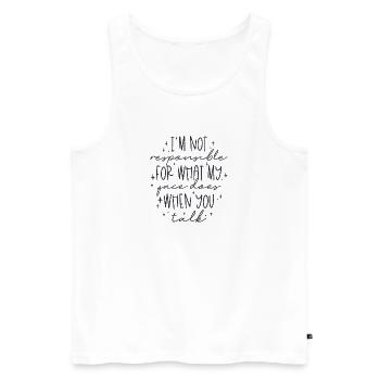 Expressive body posing with stars - Men's Premium Organic Tank Top - white - Front - Michal (187cm)