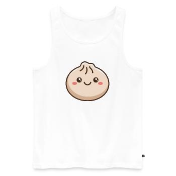 Entzückendes Knödel-Kawaii-Essen - Männer Premium Bio Tank Top - Weiß - Vorne - Michal (187cm)