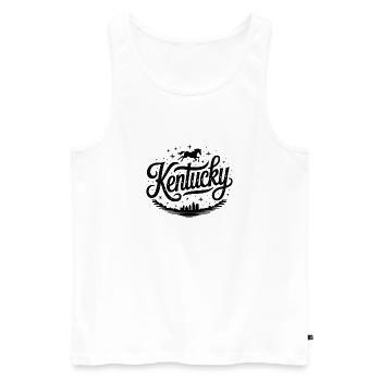Kentucky - Souvenir USA State Design - Männer Premium Bio Tank Top - Weiß - Vorne - Michal (187cm)