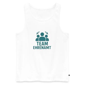 Team Volunteering Motivational Design - Men's Premium Organic Tank Top - white - Front - AI Model Male 178 light (178cm)