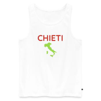 Italienische Landkarte mit Chieti Beschriftung - Männer Premium Bio Tank Top - Weiß - Vorne - Michal (187cm)