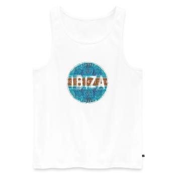 Vintage Ibiza Sunset Design - Débardeur bio Premium Homme - blanc - Devant - Michal (187cm)