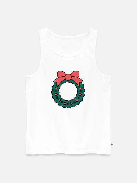 Wreath for Christmas - Men's Premium Organic Tank Top - white