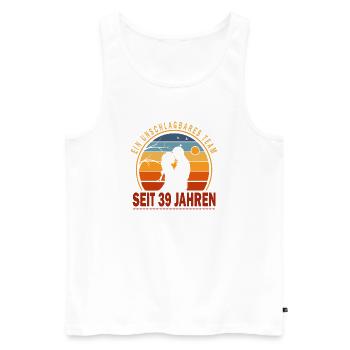 39 Years Relationship Gift Husband Wife - Men's Premium Organic Tank Top - white - Front - Michal (187cm)
