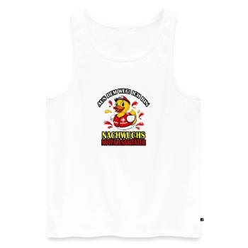 Funny rescue duck for little paramedics - Men's Premium Organic Tank Top - white - Front - AI Model Male 178 light (178cm)