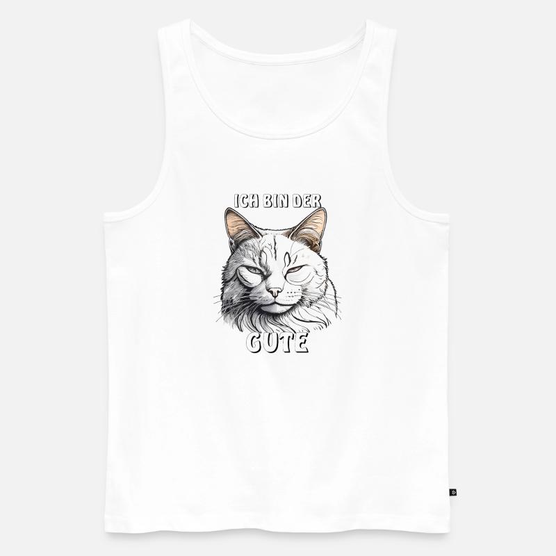 KATZE ICH BIN DER GUTE - Männer Premium Bio Tank Top - Weiß