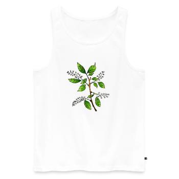 Fleur - Débardeur bio Premium Homme - blanc - Devant - Michal (187cm)