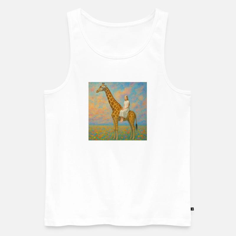 Träumen mit der Giraffe  - Männer Premium Bio Tank Top - Weiß