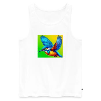 Eisvogel - Männer Premium Bio Tank Top - Weiß - Vorne - AI Model Male 178 light (178cm)