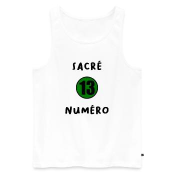 HALLOWEEN. PUMPKIN. HALLOWEEN PUMPKIN. 13 - Men's Premium Organic Tank Top - white - Front - Michal (187cm)