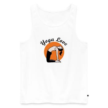 Yoga - Débardeur bio Premium Homme - blanc - Devant - Michal (187cm)