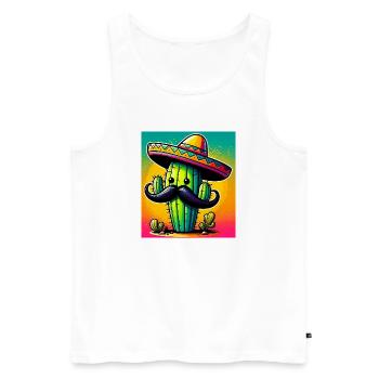 cactus - Débardeur bio Premium Homme - blanc - Devant - Michal (187cm)