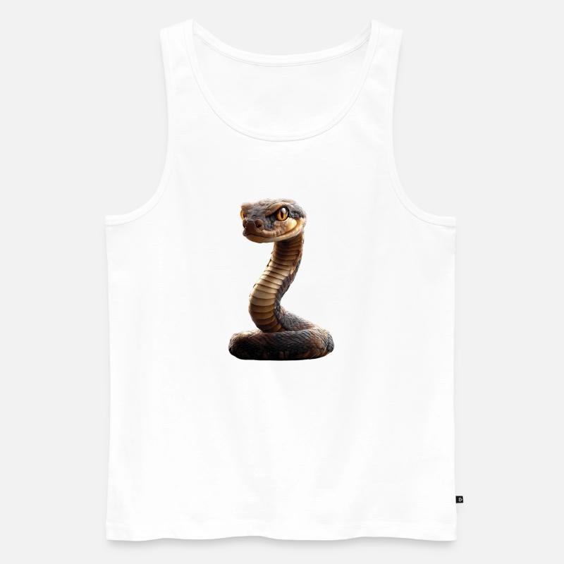 snake, python, cobra, rattlesnake, snakes - Men's Premium Organic Tank Top - white