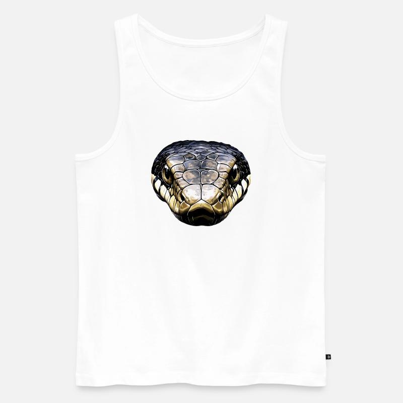 Schlange Python Kobra Klapperschlange Schlangen - Männer Premium Bio Tank Top - Weiß