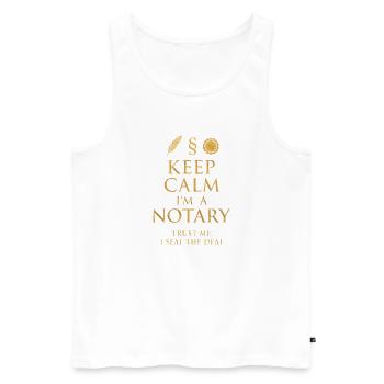Eishockey ist meine Lieblingssaison - Männer Premium Bio Tank Top - Weiß - Vorne - Michal (187cm)