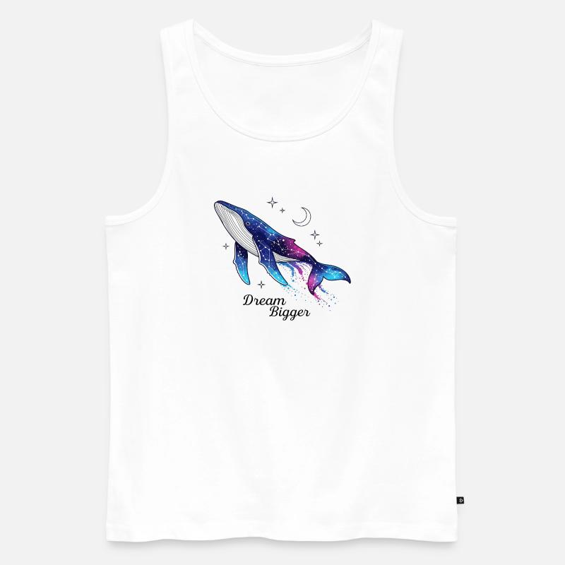 Dream Bigger Wal - Männer Premium Bio Tank Top - Weiß