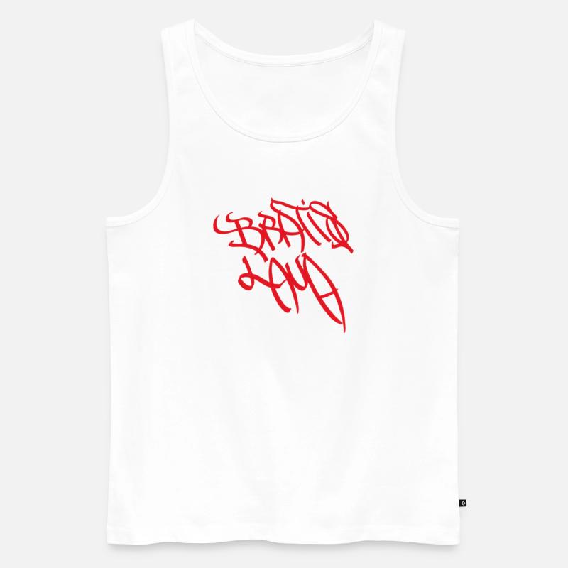 Ausdrucksstarkes Graffiti-Design Bratislava - Männer Premium Bio Tank Top - Weiß