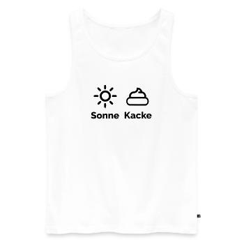 Sun poop - Men's Premium Organic Tank Top - white - Front - AI Model Male 178 light (178cm)