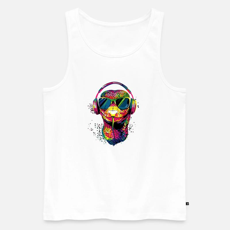 snake, python, cobra, rattlesnake, snakes - Men's Premium Organic Tank Top - white