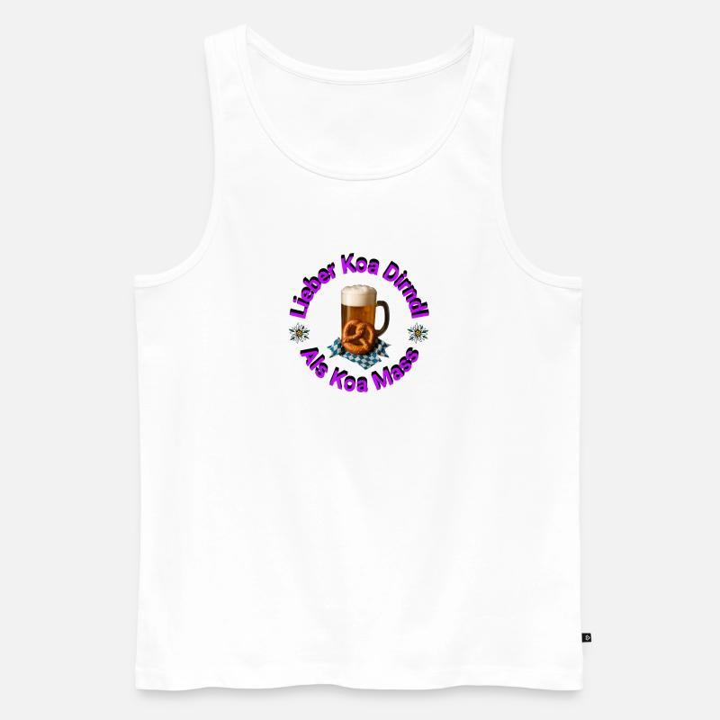 Lieber Koa Dirndl Als Koa Mass - Männer Premium Bio Tank Top - Weiß