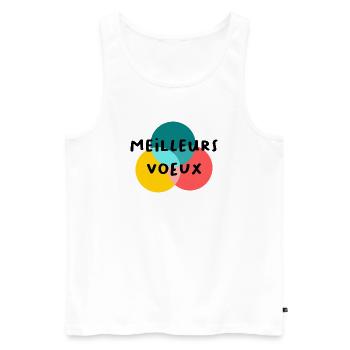 HAPPY NEW YEAR. NEW YEAR'S EVE. NEW YEAR - Men's Premium Organic Tank Top - white - Front - Michal (187cm)