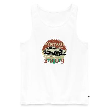 16th Birthday - Classic - Vintage since 10/2009 - Men's Premium Organic Tank Top - white - Front - Michal (187cm)