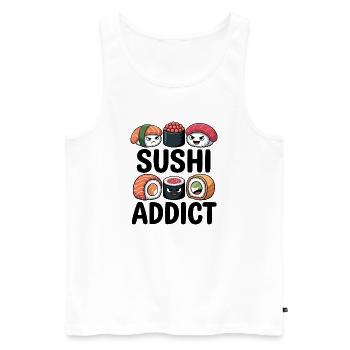 Kawaii Sushi Drôle de dicton Sushi Lover - Débardeur bio Premium Homme - blanc - Devant - Michal (187cm)