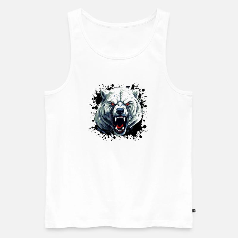 Polar Bär Eisbär - Männer Premium Bio Tank Top - Weiß