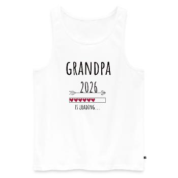 Grandpa to be 2026 Geschenk Schwangerschaft - Männer Premium Bio Tank Top - Weiß - Vorne - Michal (187cm)