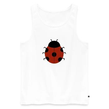 Illustration de coccinelle rouge pour des vêtements respectueux de l’environnement - Débardeur bio Premium Homme - blanc - Devant - AI Model Male 178 light (178cm)
