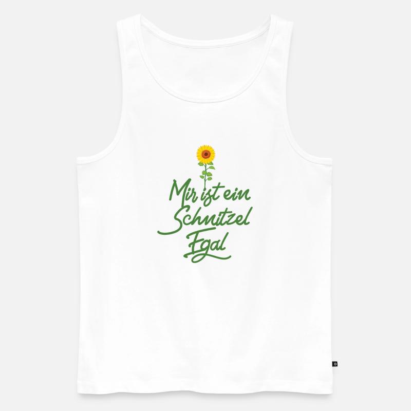 Mir ist ein Schnitzel egal - Männer Premium Bio Tank Top - Weiß