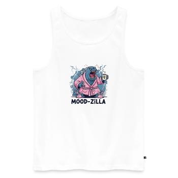 Morning Rage - Men's Premium Organic Tank Top - white - Front - AI Model Male 178 light (178cm)