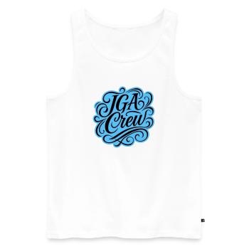 Jga Crew Junggesellenabschied - Männer Premium Bio Tank Top - Weiß - Vorne - AI Model Male 178 light (178cm)