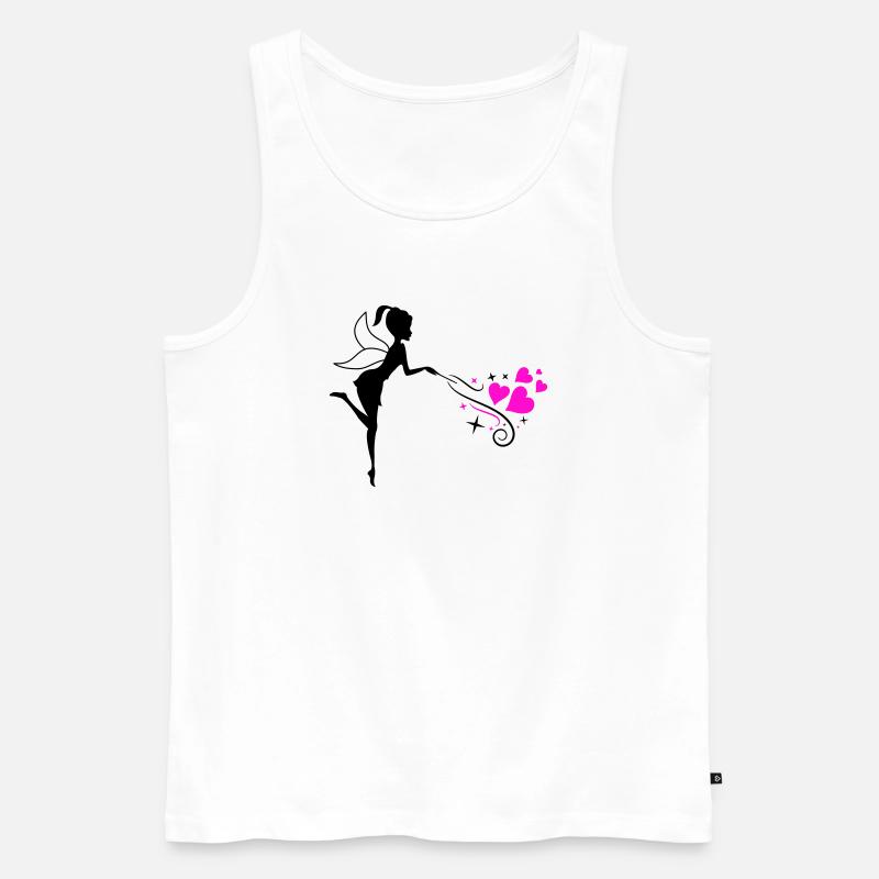 Fee Elfe Zauber - Männer Premium Bio Tank Top - Weiß
