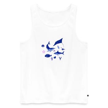 of Marine Animals - Men's Premium Organic Tank Top - white - Front - Michal (187cm)