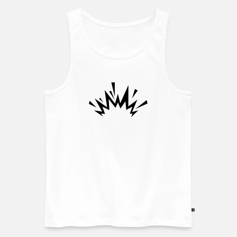 Comic Explosion - Männer Premium Bio Tank Top - Weiß